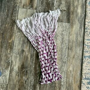 3 for $10 sale: Cato purple white ombré viscose neck scarf frayed ends